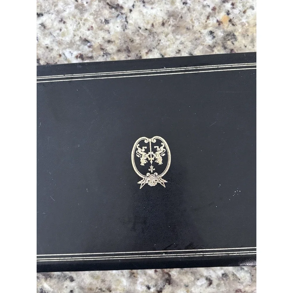 Vintage Black swank Scandinavian jewelry box 60s -70s made in Sweden Filled 3095